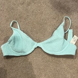 Hollister blue wired bikini top